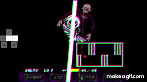 Dusttale Dust!Sans fight(no heal) on Make a GIF