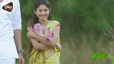 Beautiful Actress Sai Pallavi Hot Saree Song | Travel Dairies on Make a GIF