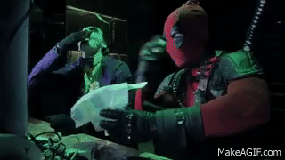 Joker Harley Quinn Vs Deadpool Domino Super Power Beat