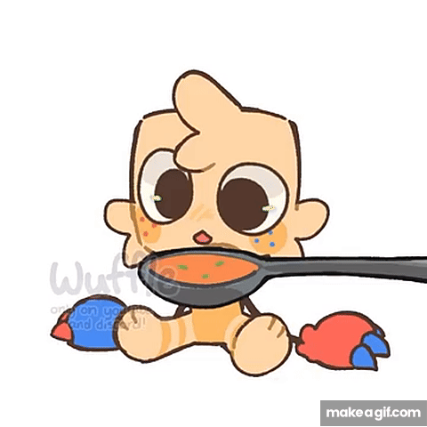The spoon feeding trend but with Goob // Dandy’s World // on Make a GIF