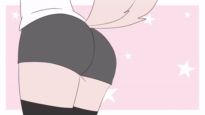 Anime girl twerking gif