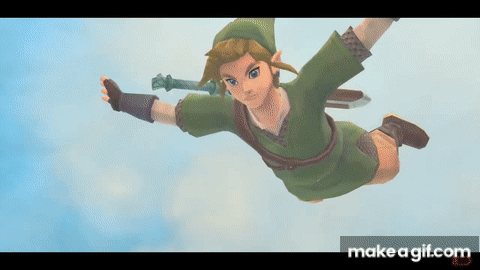 Groose and Link Falling on Make a GIF