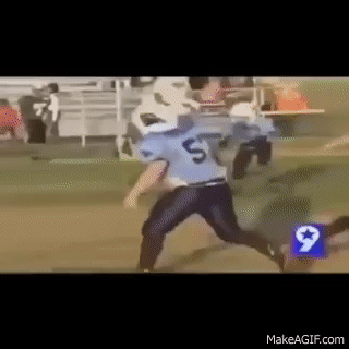 Kid plays football blind vine video on Make a GIF