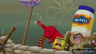 spongebob water gif