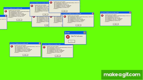 [GREEN SCREEN] Windows XP Error - VIRUS ERROR ☢ - FOOTAGE - SOUND on
