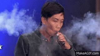 Pilipinas Got Talent 2018 Auditions:Joven Olvido-Vape Tricks (Robin hits  the GOLDEN BUZZER) on Make a GIF