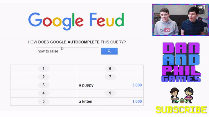 IS IT PAINFUL TO DIE?! - Dan and Phil play Google Feud #2 on Make