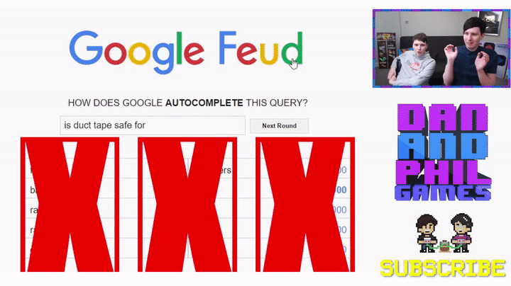 IS IT PAINFUL TO DIE?! - Dan and Phil play Google Feud #2 on Make