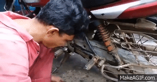 Motorcycle repairing in Sri Lanka Funny video on Make a GIF