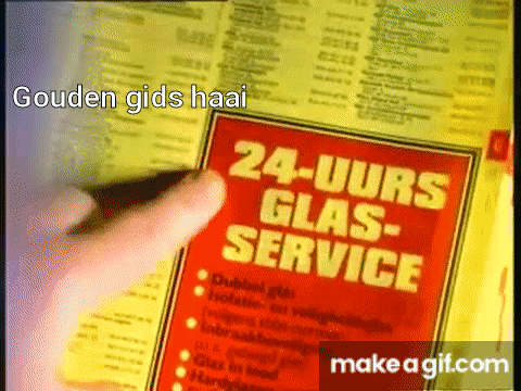Maak leven barst Soms soms Gouden Gids reclame (Haai) uit de jaren 90 (Nederlands) on Make a GIF
