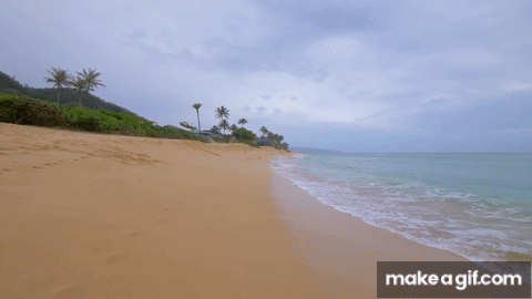 4k Virtual Walk Along Sunset Beach Oahu Hawaii 2 Hours Video On Make A Gif