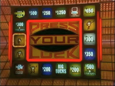 Image result for press your luck whammy gif