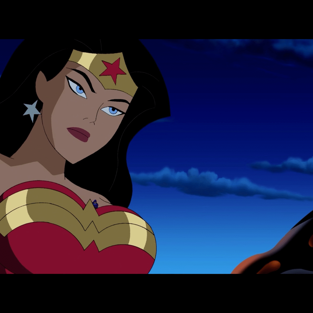 Jumping out of wonder woman's bra on Make a GIF