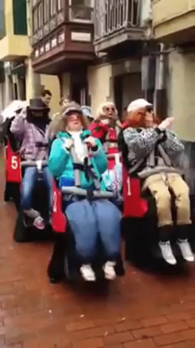 Fun Roller Coaster costume on Make a GIF