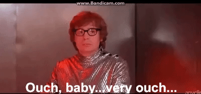 Austin Powers - Ouch baby...very ouch on Make a GIF