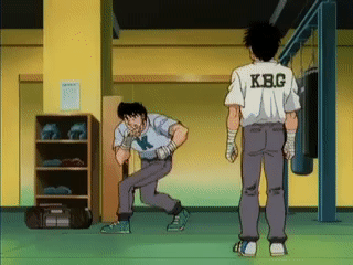 Ippo and Kimura training together
