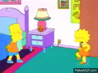 Bart and Lisa fight on Make a GIF