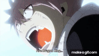 Natsu's Fire Dragon King Roar !! Wiped Out 973 people of Zeref's Army! on  Make a GIF