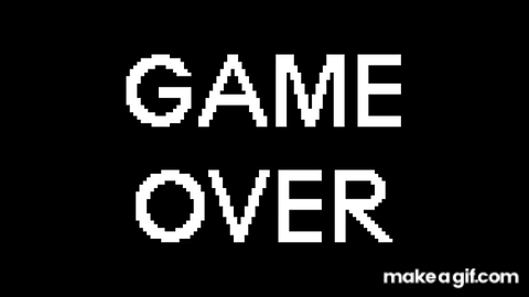 black and white game over gif