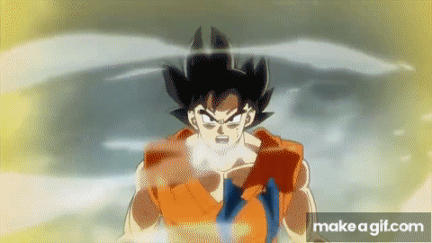 DBS - Goku Turns Super Saiyan Blue For The First Time [English Dub] on Make  a GIF