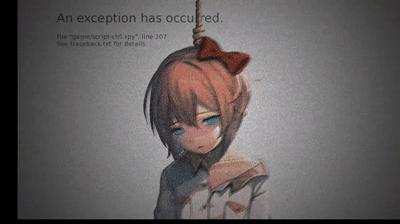 Doki Doki Literature Club : Sayori Death on Make a GIF