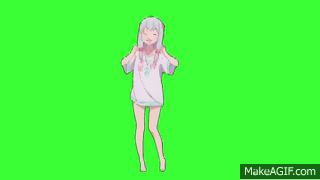 Maid 2D anime girl character portrait li  Stock Video  Pond5