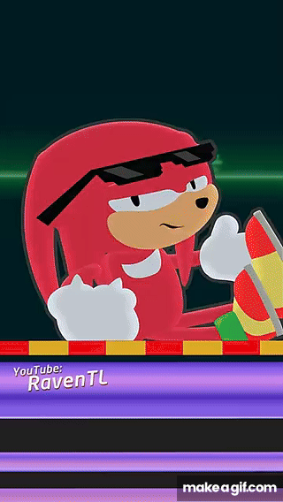 KNUCKLES WOKE UP IN A NEW BUGATTI 🚗💨 (Sonic Meme) on Make a GIF