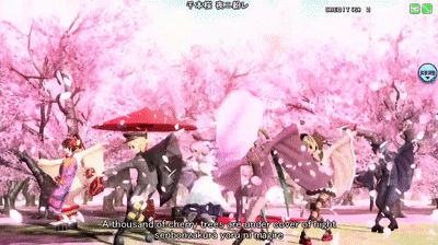 60fps Full風 千本桜 Senbonzakura One Thousand Cherry Trees Hatsune Miku 初音ミク Diva English Romaji On Make A Gif