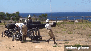 Cannon loading in the eighteenth century on Make a GIF