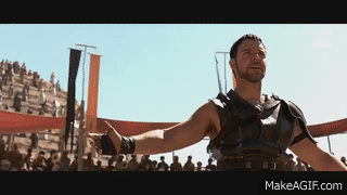 Gladiator Are You Not Entertained Russell Crowe And Oliver Reed On Make A Gif