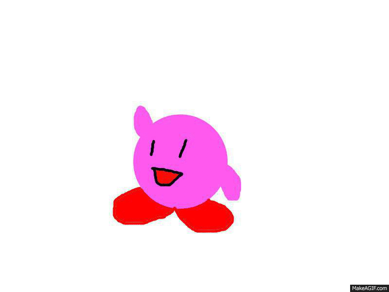 Kirby hi on Make a GIF