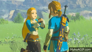 SPOILERS [THE LEGEND OF ZELDA: BREATH OF THE WILD] Leaked Cutscene (Zelda  and Link) on Make a GIF