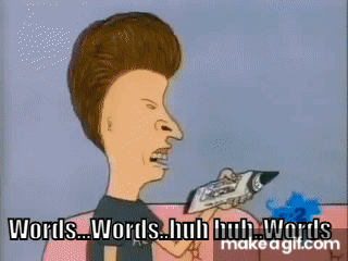 Words words - Beavis and Butthead on Make a GIF