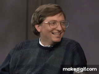 Bill Gates Explains the Internet to Dave (1995) | Letterman on Make a GIF