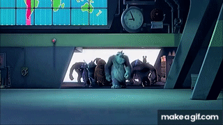 Monsters, Inc. (2001) Scene: Meet the 'Scarers'. on Make a GIF