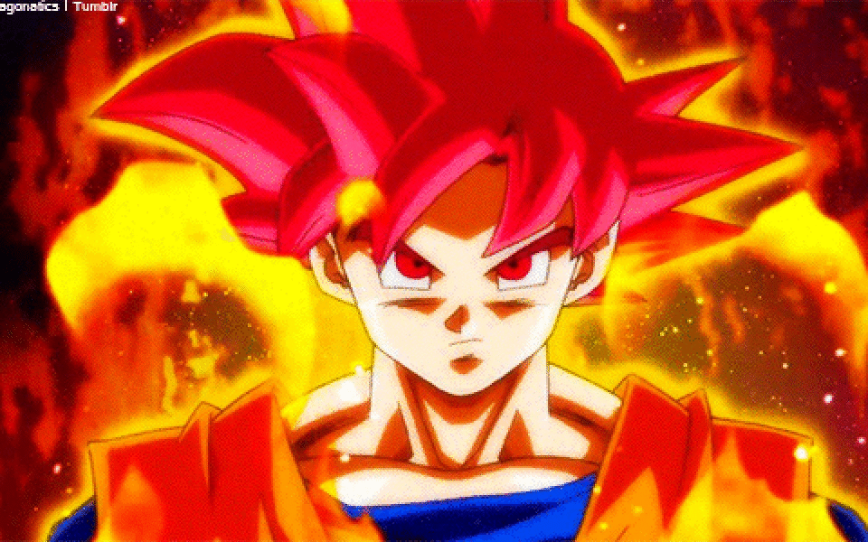 Goku Super Saiyan God Gif on Make a GIF