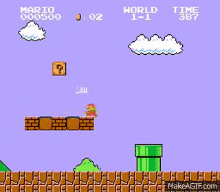 Super Mario Bros. (NES): Level 1-1 on Make a GIF