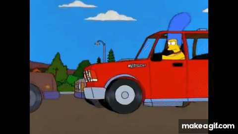 The Simpsons - Road Rage on Make a GIF