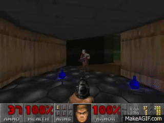 DOOM Level 1 - All Secrets on Make a GIF