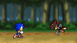 Sonic VS Shadow  Sprite Battle (500 Sub Special) on Make a GIF