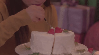 girl eating cake on Make a GIF