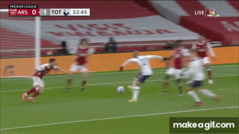 Erik Lamela gets Tottenham in front of Arsenal with absurd rabona | Premier League | NBC Sports on Make a GIF
