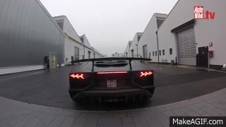 Lamborghini Aventador SV Launch on Make a GIF