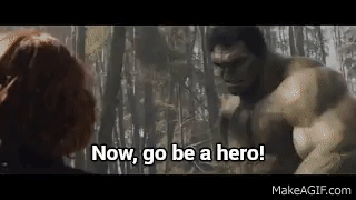 Black Widow Rides Hulk HD on Make a GIF.