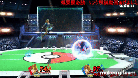 スマブラsp Vip最強リンクが世界最強リンクに立ち向かう 字幕解説付き On Make A Gif