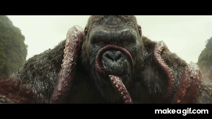 Kong Vs Giant Squid Fight Scene Kong Skull Island 2017 Movie Clip Hd On Make A Gif