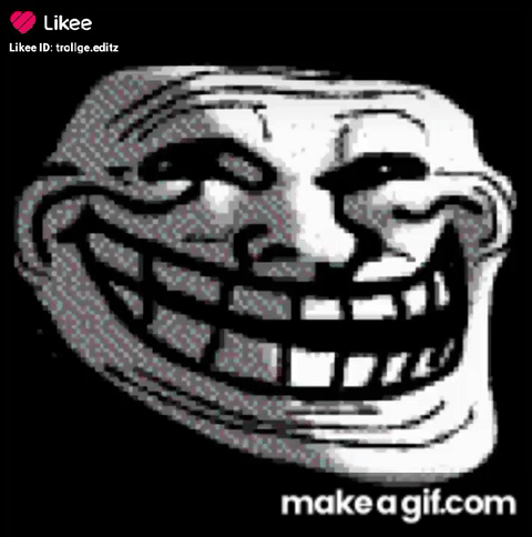 Trollface smile go stare face on Make a GIF