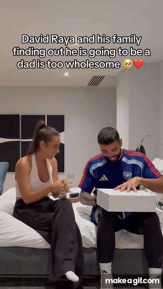 David Raya and his family finding out he is going to be a dad is too ...