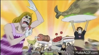 One Piece Episode 440 Luffy Heals Food Scene Impel Down On Make A Gif