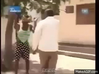Black woman beats up her husband on Make a GIF